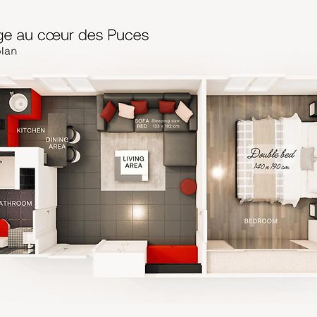 Marche Aux Puces De Saint-Ouen Daire Dış mekan fotoğraf